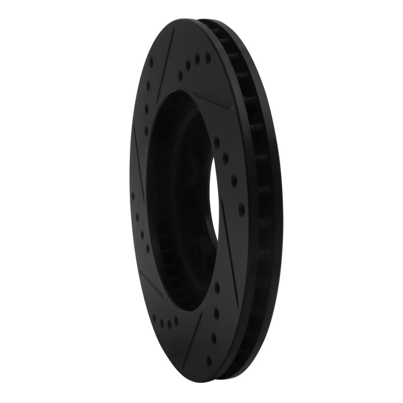 Toyota Tacoma Brake Rotor (1) - Front Right - R1 Concepts - Drilled & Slotted - Black - `95-`04